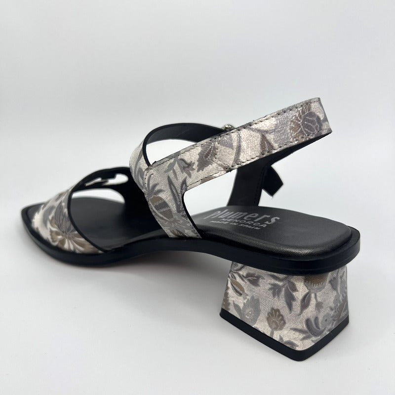 Sandalia Estampada PLUMERS Combi BLANCA