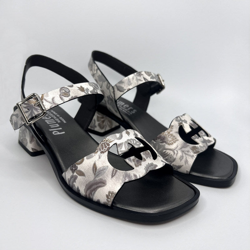 Sandalia Estampada PLUMERS Combi BLANCA