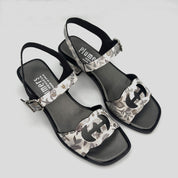 Sandalia Estampada PLUMERS Combi BLANCA