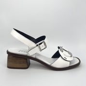 Sandalia Baja PLUMERS Adorno Piel BLANCA