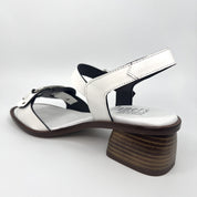 Sandalia Baja PLUMERS Adorno Piel BLANCA