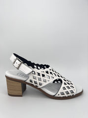 Sandalia Troquelada PLUMERS Piel BLANCA