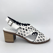 Sandalia Troquelada PLUMERS Piel BLANCA