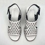 Sandalia Troquelada PLUMERS Piel BLANCA