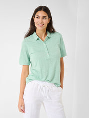 Polo Claire BRAX Lino VERDE MENTA