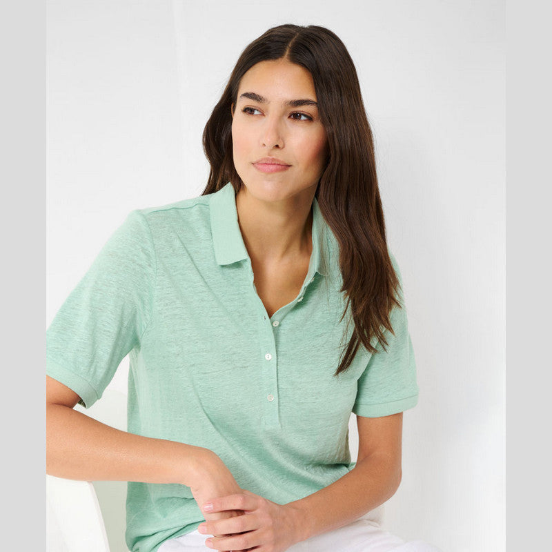 Polo Claire BRAX Lino VERDE MENTA