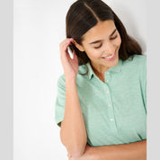 Polo Claire BRAX Lino VERDE MENTA