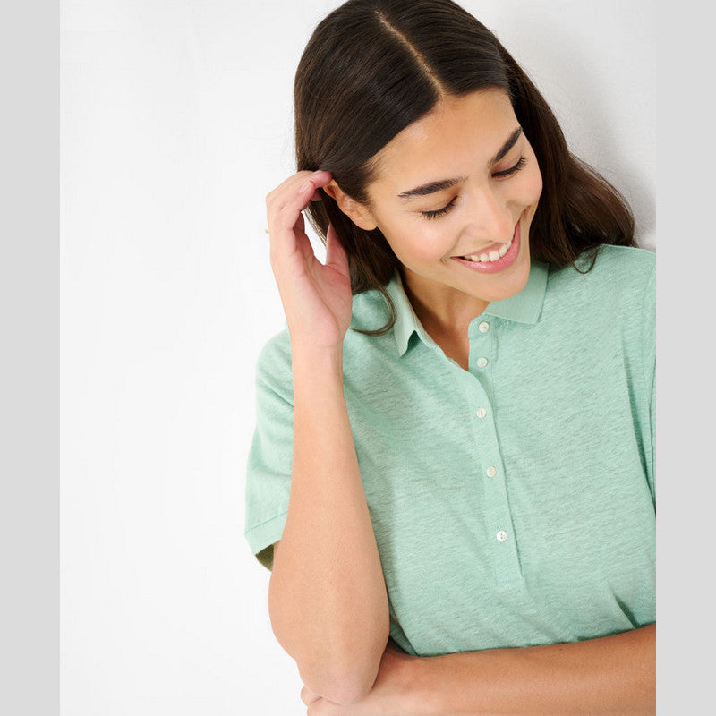 Polo Claire BRAX Lino VERDE MENTA