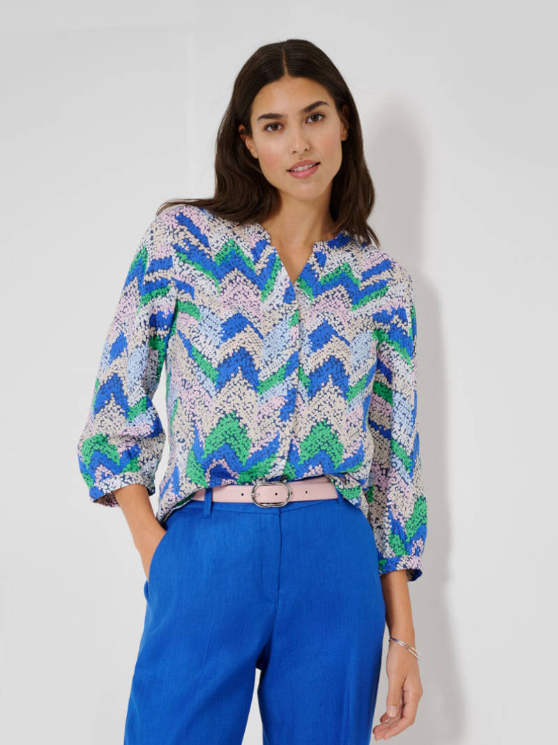 Camisa Velia BRAX Lino Estampado MULTI