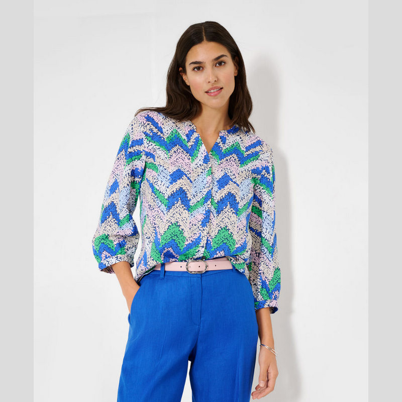 Camisa Velia BRAX Lino Estampado MULTI