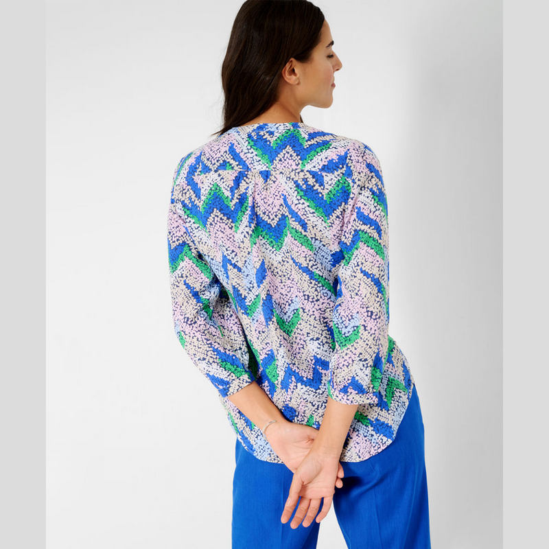 Camisa Velia BRAX Lino Estampado MULTI