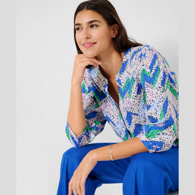 Camisa Velia BRAX Lino Estampado MULTI