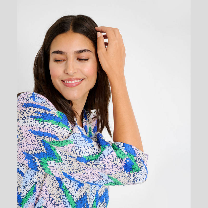 Camisa Velia BRAX Lino Estampado MULTI