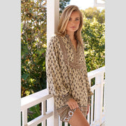 Vestido Corto JAASE Snow Crystal BEIGE