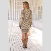 Vestido Corto JAASE Snow Crystal BEIGE