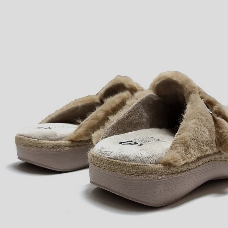 Zapatilla Hebilla URSUS Pelo CAMEL