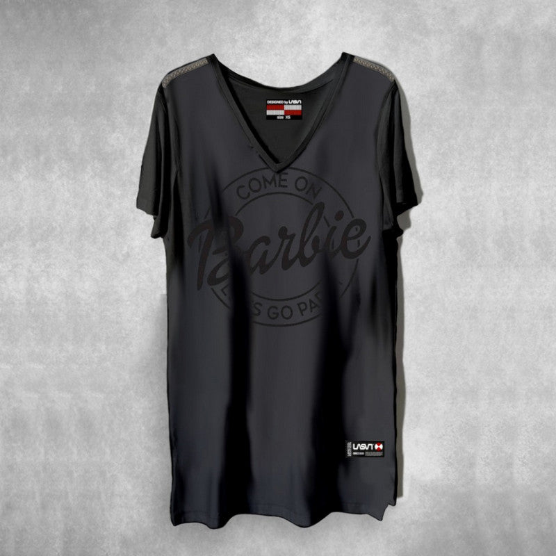 Camiseta Larga Mujer LaSAL Barbie NEGRO