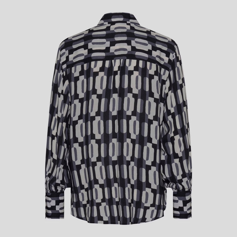 Camisa Fluida BRAX VIC Estampada NEGRO