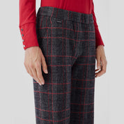Pantalón BRAX SHAKIRA Cuadros GRIS/ROJO