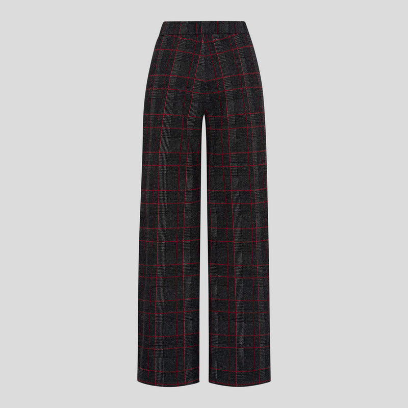 Pantalón BRAX SHAKIRA Cuadros GRIS/ROJO