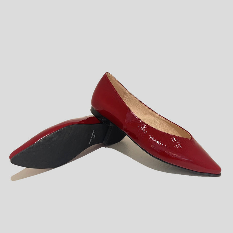 Bailarina NE.KA.NE Charol ROJO CEREZA