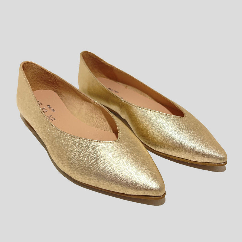 Bailarina NE.KA.NE Metalizada CHAMPAGNE
