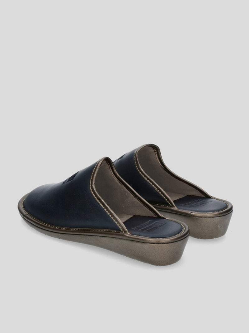 Zapatilla NORDIKAS Abierta Piel MARINO