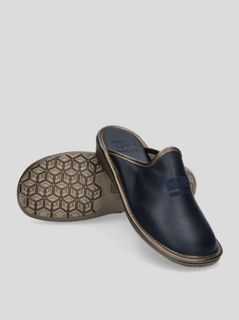 Zapatilla NORDIKAS Abierta Piel MARINO