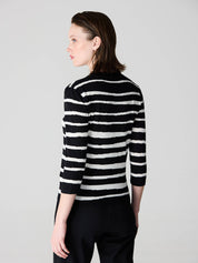 Jersey Pico ESCORPION Rayas BLANCO/NEGRO