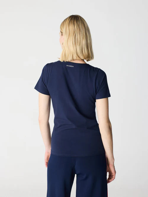 Camiseta ESCORPION Cuello Chilaba MARINO