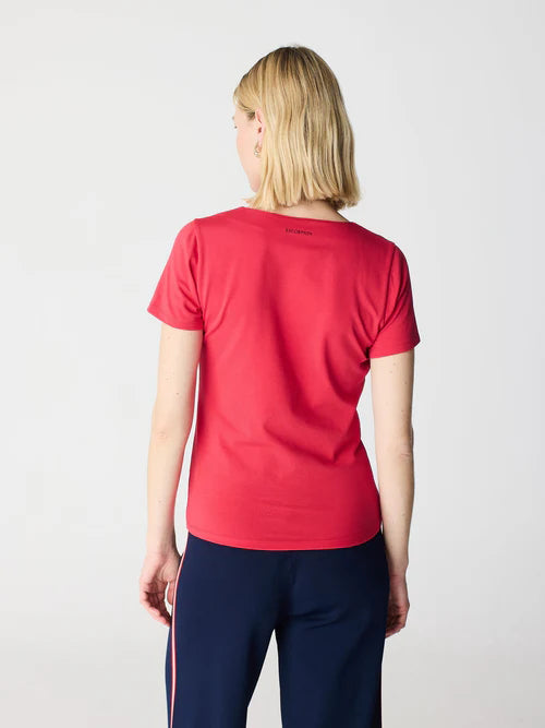 Camiseta ESCORPION Cuello Chilaba ROJO