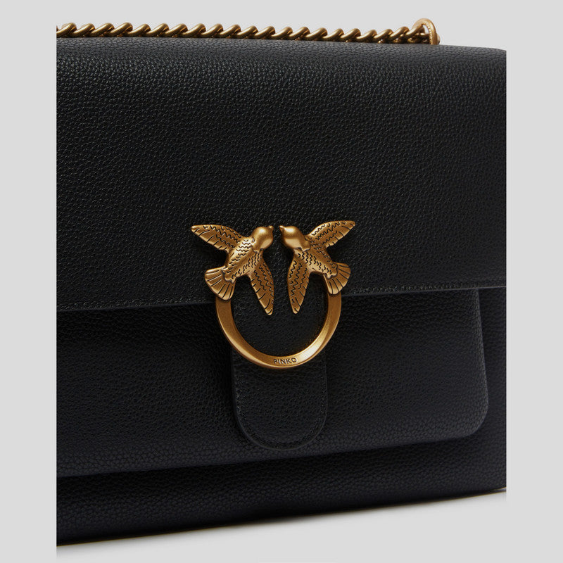 Bolso Love One Soft Big PINKO Oro NEGRO