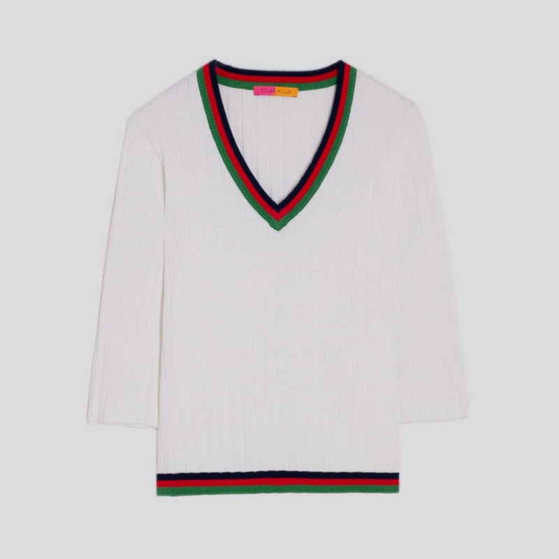 Jersey Pico VILAGALLO Canalé BLANCO