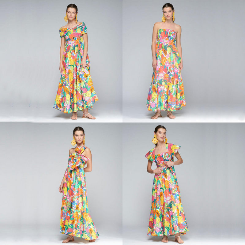 Vestido Susan VILAGALLO FrutasMULTICOLOR