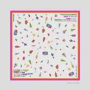 Foulard Seda VILAGALLO AperitivoMULTICOL