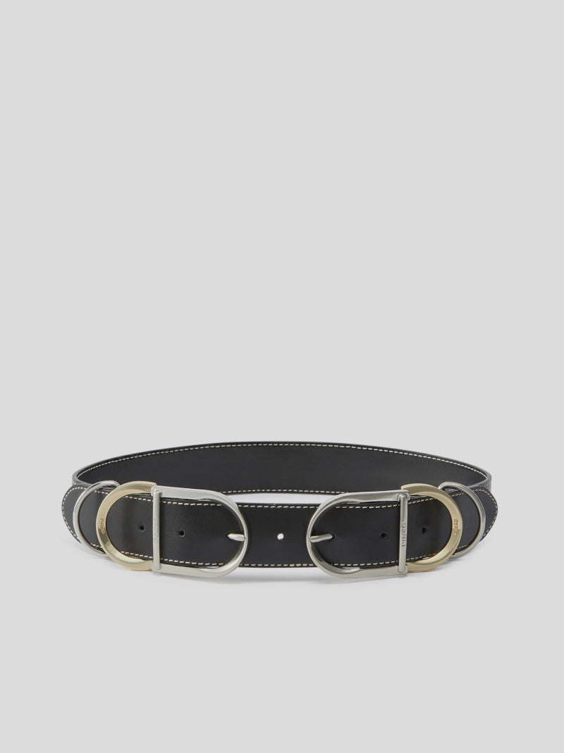 Cinturón Hippolita PINKO 4cm Piel NEGRO