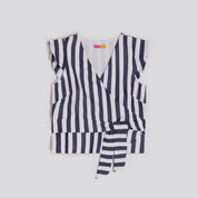Top Cruzado VILAGALLO RayasLinoMARINO