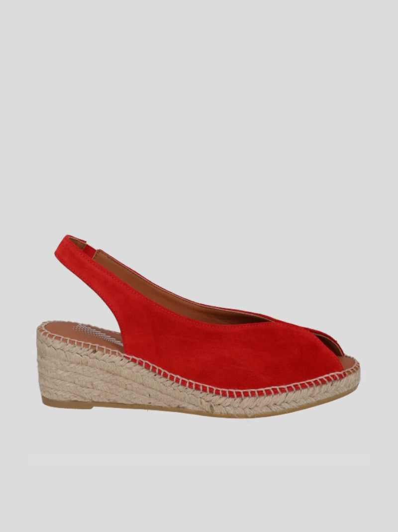 Alpargata Cuña VIGUERA YUTEFLEX AnteROJO