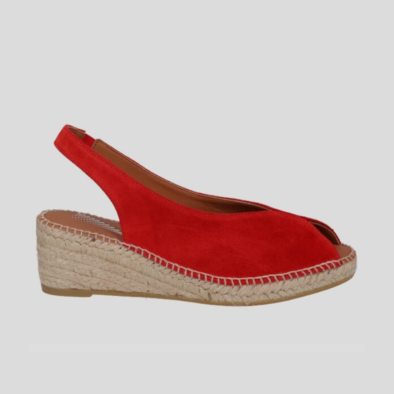 Alpargata Cuña VIGUERA YUTEFLEX AnteROJO