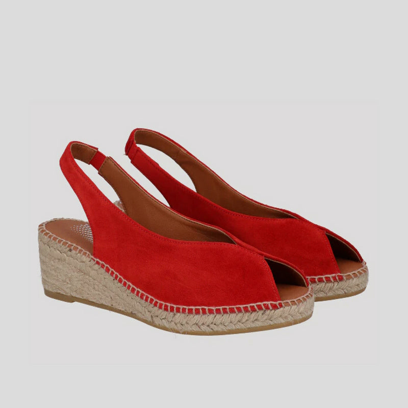 Alpargata Cuña VIGUERA YUTEFLEX AnteROJO