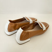 Mocasín NE.KA.NE Piel Bicolor CUERO/BLAN