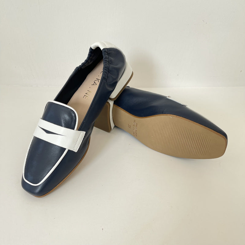 Mocasín NE.KA.NE Piel Bicolor MARINO/BLA