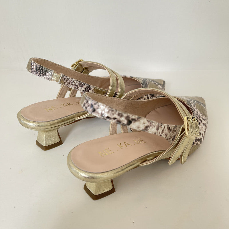 Sandalia NE.KA.NE Serpiente CHAMPAGNE