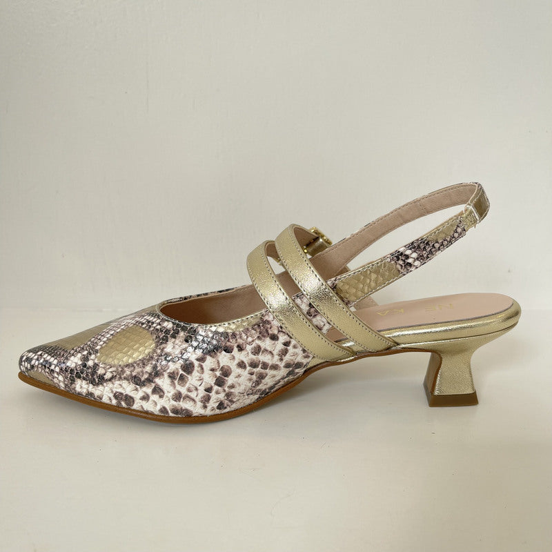 Sandalia NE.KA.NE Serpiente CHAMPAGNE