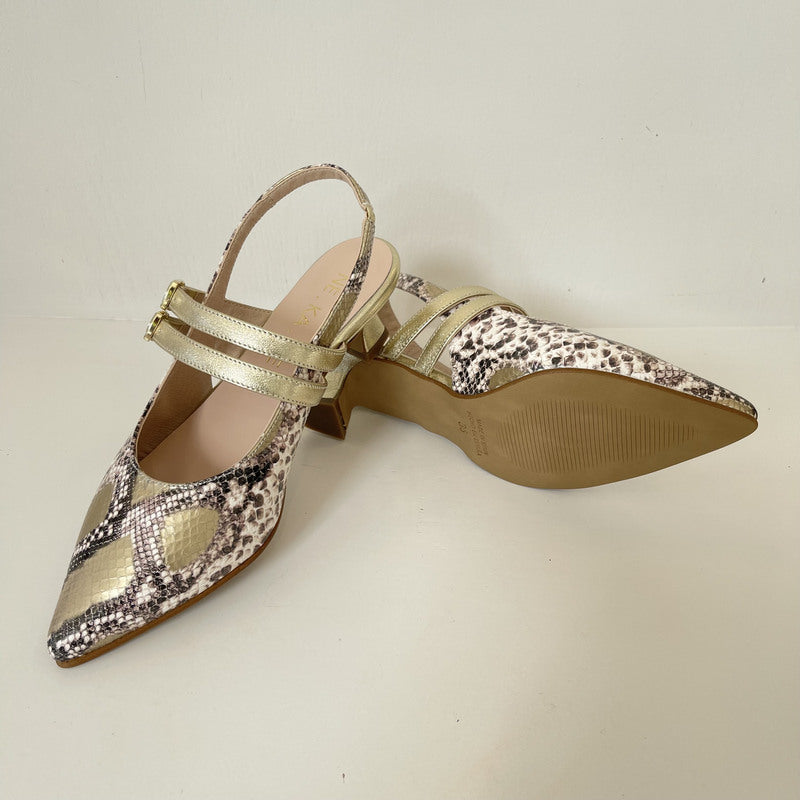 Sandalia NE.KA.NE Serpiente CHAMPAGNE