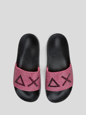 Chanclas Mujer SUN68 Logo Strass FUCSIA