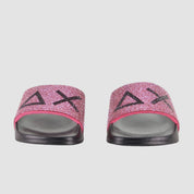 Chanclas Mujer SUN68 Logo Strass FUCSIA