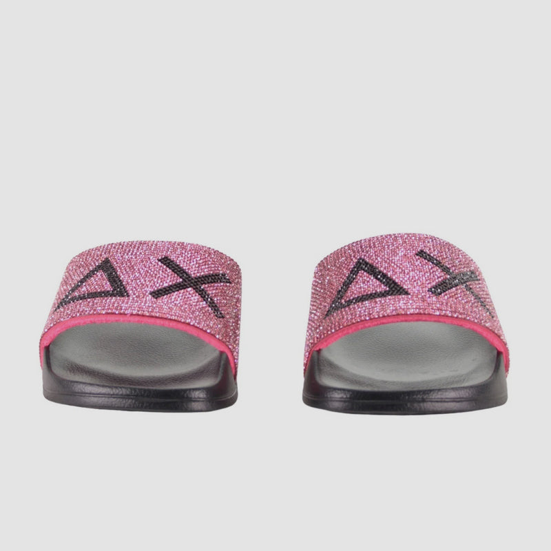 Chanclas Mujer SUN68 Logo Strass FUCSIA