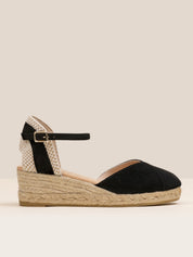 Alpargata Cuña GAIMO Copita Ante NEGRO