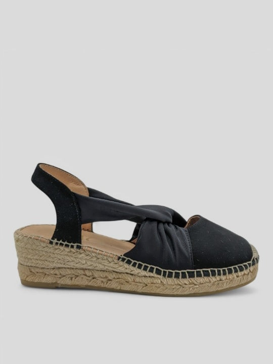 Alpargata Merry GAIMO Ante y Licra NEGRO